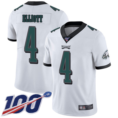 Men Philadelphia Eagles #4 Jake Elliott White Vapor Untouchable NFL Jersey Limited Player Season Football